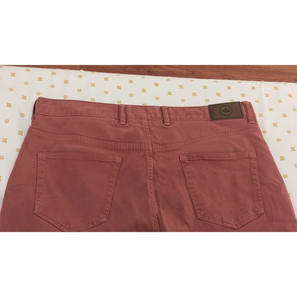 Peter Millar Pants Mens 34x31 Red Rust Ultimate Sateen 5 Pocket Chino Trouser - Picture 10 of 11